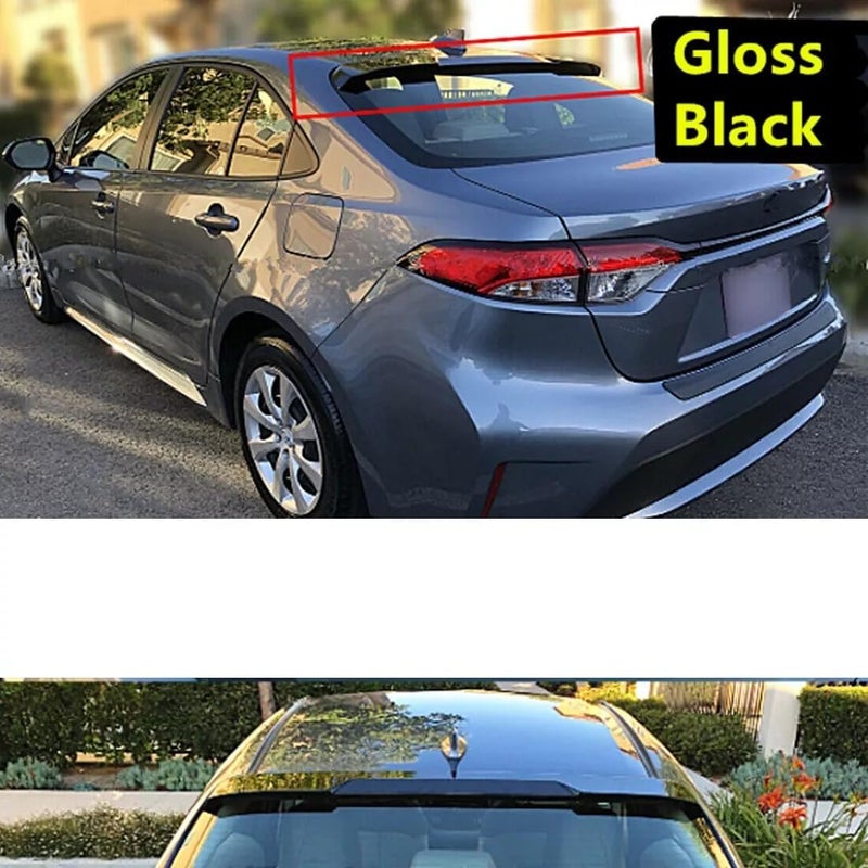 NeespoC Rear Window Roof Spoiler Visor Wing Compatible with Toyota Corolla Sedan L/LE/SE/XLE/XSE 2020 2021 2022 2023 2024 2025 Top Wing Lip Accessories (Glossy Black) - Image 3